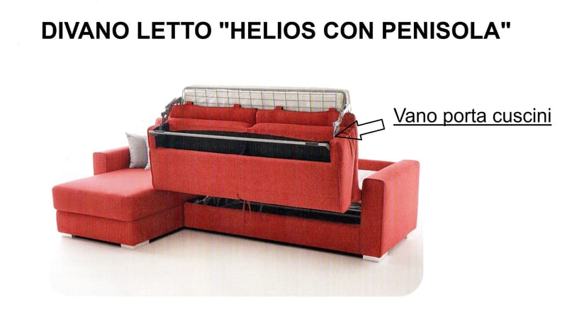 Mod. Divano Letto Con Penisola HELIOS by Nottiblu - Thumbnail 4