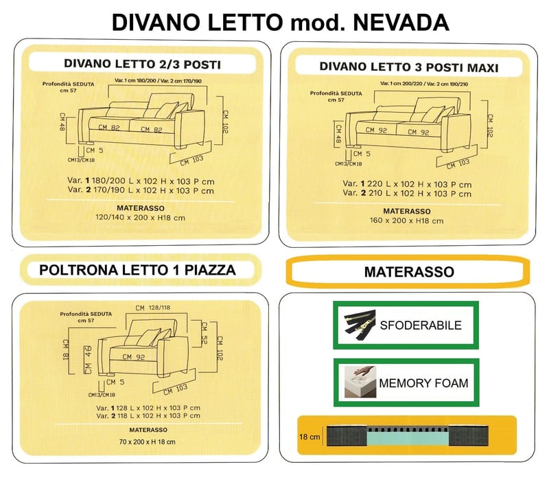 Mod. Divano Letto NEVADA by Nottiblu - Thumbnail 3